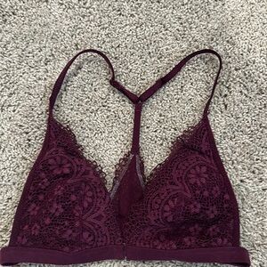 Victoria’s Secret XS maroon lace bralette